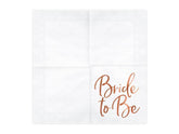 Rose Gold Bride to Be Napkins 20pk